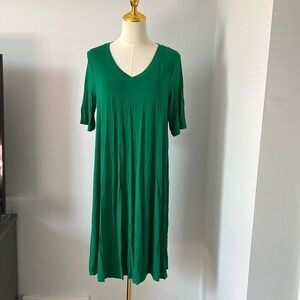 Short sleeve long flowy dress